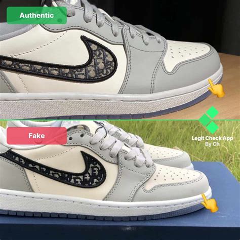 how to spot fake dior jordan 1|Dior jordan 1 low false.